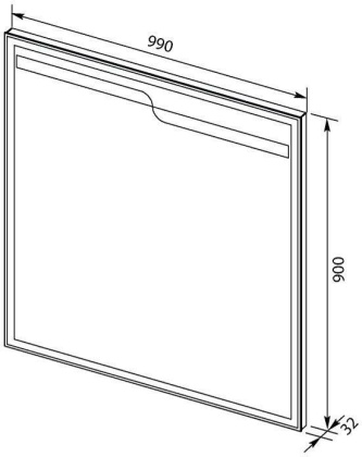 Зеркало Aquanet Модена 100 белый Зеркало Aquanet Модена 100 белый