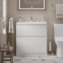 Тумба с раковиной напольная BelBagno KRAFT 39 80 Bianco Opaco, раковина белая Тумба с раковиной напольная BelBagno KRAFT 39 80 Bianco Opaco, раковина белая
