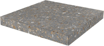 Ступень угловая клееная Терраццо коричневый  33x33x0,9