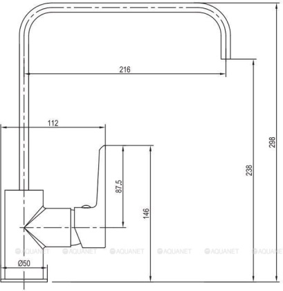 Смеситель для кухни Aquanet Logic AF320-41С Смеситель для кухни Aquanet Logic AF320-41С