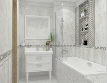 Бордюр AD\A401\6343 Гран Пале геометрия 5,4см*25см*6,9мм (1уп/30шт), шт