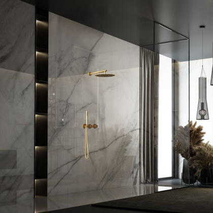 Душевой комплект Groove VSFW-4G01BG4 встраиваемый, 2 режима, 30см верх душ, брашированное золото Душевой комплект Groove VSFW-4G01BG4 встраиваемый, 2 режима, 30см верх душ, брашированное золото