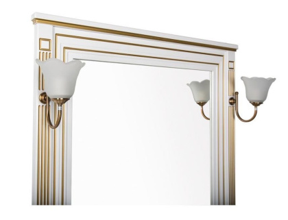 Зеркало Aquanet Паола 90 белый/золото