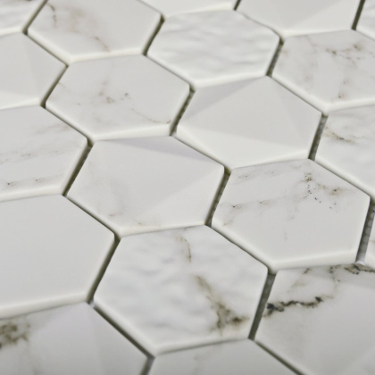 Мозаика Bonaparte Стеклянная Volume White 30х30,3 см