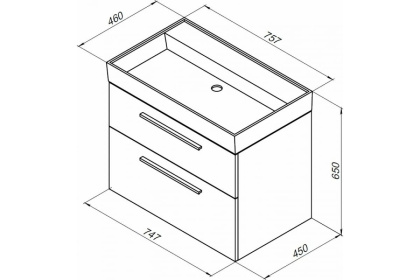 Тумба под раковину Aquanet Nova 75 дуб рошелье (2 ящика) Тумба под раковину Aquanet Nova 75 дуб рошелье (2 ящика)
