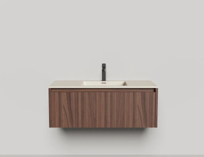 Подвесная тумба Domino 1000, шпон Onda Plus, гладкий фасад