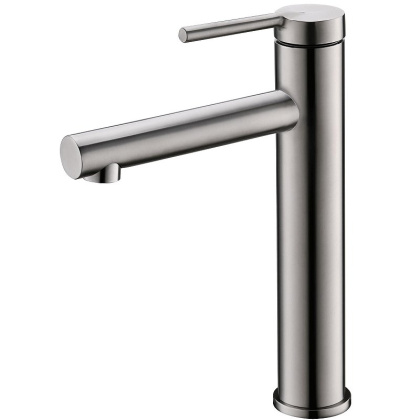 ETNA Смеситель для накладных раковин без донного клапана, нержавеющая сталь, исполнение сатин ETN-LMC-IN