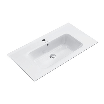 Раковина PIANO подвесная/мебельная 85, белая глянцевая