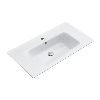 Раковина PIANO подвесная/мебельная 85, белая глянцевая