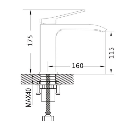 Смеситель для раковины Shevanik S41H S4101H