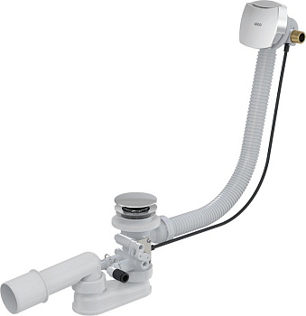 Сифон для гидромассажных ванн с напуском через перелив, металл Сифон для гидромассажных ванн с напуском через перелив, металл