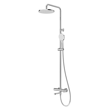 STYLUS-CVD-BORO Душевая стойка со смесителем и изливом, брашированное золото STYLUS-CVD-BORO Душевая стойка со смесителем и изливом, брашированное золото