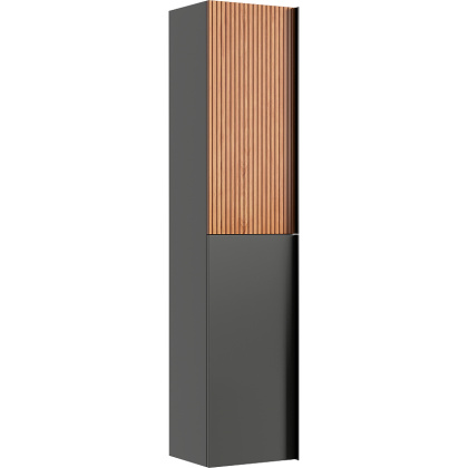 Шкаф-пенал SANCOS Delta подвесной дуб красный/графит, 350х300х1600 мм, арт. PDL35GR