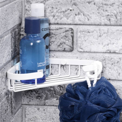 Полка металлическая, 20,3х3,5х13 см, белая, K-733W