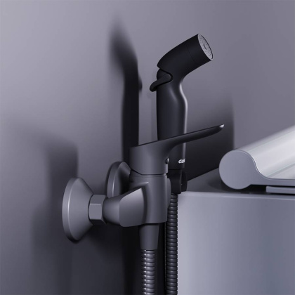 778000300 Jupiter смеситель с гигиеническим душем, чёрный