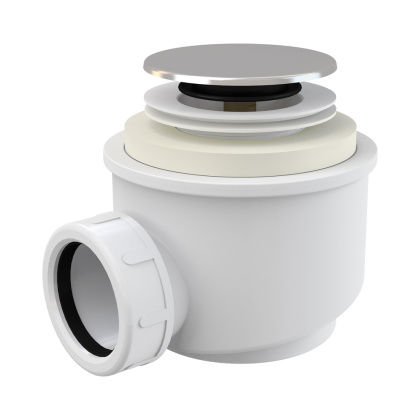 Cифон для душевого поддона CLICK/CLACK, хром