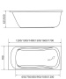 Акриловая ванна Creto Classio 150х70 см 10-15070