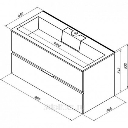 Тумба под раковину Aquanet Алвита 100 серый антрацит Тумба под раковину Aquanet Алвита 100 серый антрацит