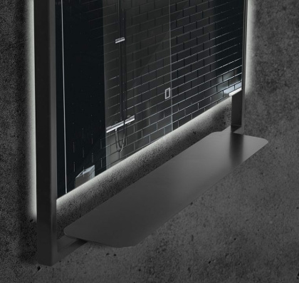 Зеркало Vallessi прямоугольное 80*80 с полочкой антрацит 551_2 Boheme Зеркало Vallessi прямоугольное 80*80 с полочкой антрацит 551_2 Boheme