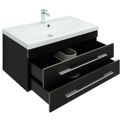 Мебель для ванной Aquanet Верона 90 черный матовый Мебель для ванной Aquanet Верона 90 черный матовый