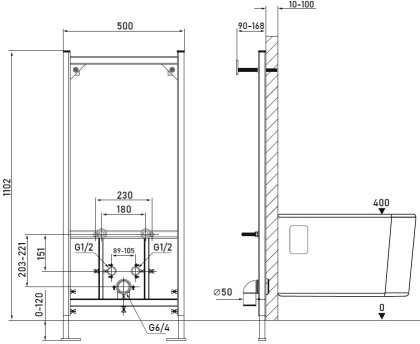 Инсталляция для биде Allen Brau Base 9.30001.20 Инсталляция для биде Allen Brau Base 9.30001.20