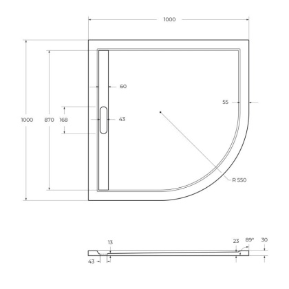 Экран для поддона из искусственного мрамора CEZARES TRAY-AS-R-80-100-SCR Экран для поддона из искусственного мрамора CEZARES TRAY-AS-R-80-100-SCR