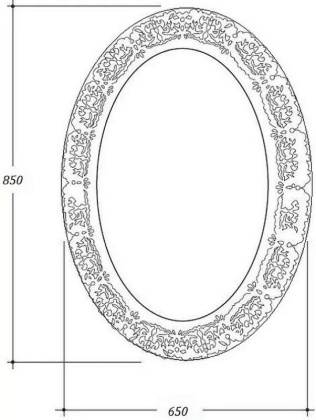 Зеркало овальное, золото, 85х65 (полиуретан) эмаль 511-G Boheme Зеркало овальное, золото, 85х65 (полиуретан) эмаль 511-G Boheme