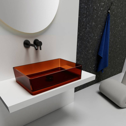 Раковина накладная прозрачная ABBER Kristall AT2803Opal Раковина накладная прозрачная ABBER Kristall AT2803Opal