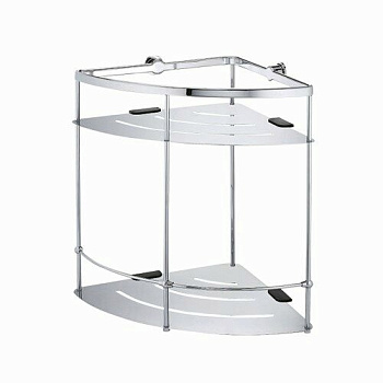 Полка металлическая двойная, 26х34,3х26 см, хром, K-522