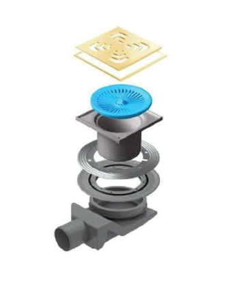 13000144 Душевой трап Pestan Confluo Standard Square Mask Gold Исполнение: Золото глянец  13000144 Душевой трап Pestan Confluo Standard Square Mask Gold Исполнение: Золото глянец