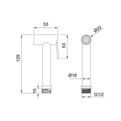 Гигиеническая лейка Allen Brau Priority 5.31028-BN никель браш