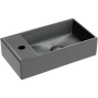 Умывальник подвесной прямоугольный (чаша справа, отверстие под смеситель слева) цвет темный антрацит матовый Element 407*217*100