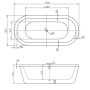Акриловая ванна BELBAGNO BB12-1775 Акриловая ванна BELBAGNO BB12-1775