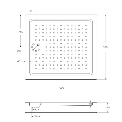 TRAY-A-AH-120/90-15-W Размер, мм:1200x900x150 Поддон акриловый, прямоугольный  TRAY-A-AH-120/90-15-W Размер, мм:1200x900x150 Поддон акриловый, прямоугольный