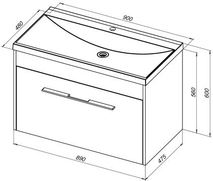 Тумба под раковину Aquanet Августа 90 белый (ручка хром) Тумба под раковину Aquanet Августа 90 белый (ручка хром)