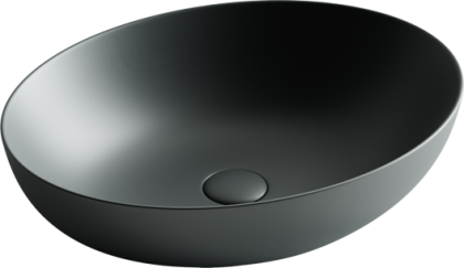 Умывальник чаша накладная овальная (цвет Темный Антрацит Матовый) Element 520*395*130мм