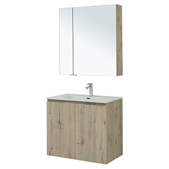 Мебель для ванной Aquanet Алвита New 80 2 дверцы, дуб веллингтон белый