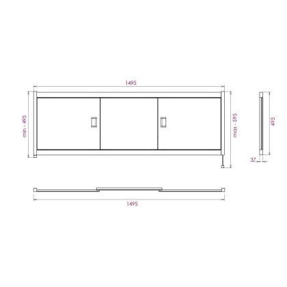 Экран под ванну Onika Монако 150 белый