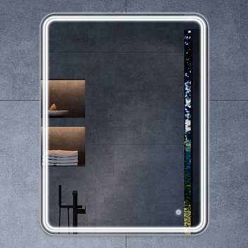 Зеркало LED VLM-3MA600 600х800 c сенсорным выключателем и диммером Зеркало LED VLM-3MA600 600х800 c сенсорным выключателем и диммером