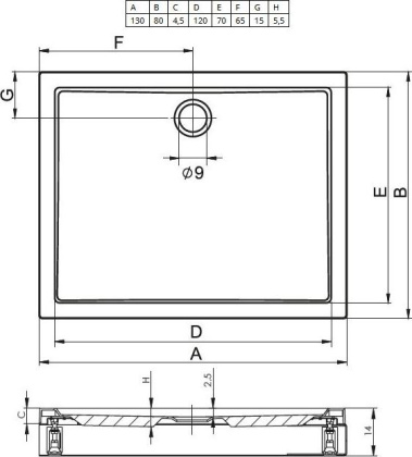 Акриловый душевой поддон Riho Davos 243 130x80 белый + панель DA7700500000000 Акриловый душевой поддон Riho Davos 243 130x80 белый + панель DA7700500000000