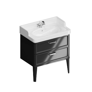 Тумба с раковиной Kerama Marazzi Pompei 80 см PO.M.80.2\BLK глянцевый черный Тумба с раковиной Kerama Marazzi Pompei 80 см PO.M.80.2\BLK глянцевый черный