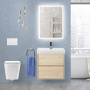 Тумба с раковиной подвесная BelBagno NEON 50 Rovere Scuro, раковина белая Тумба с раковиной подвесная BelBagno NEON 50 Rovere Scuro, раковина белая