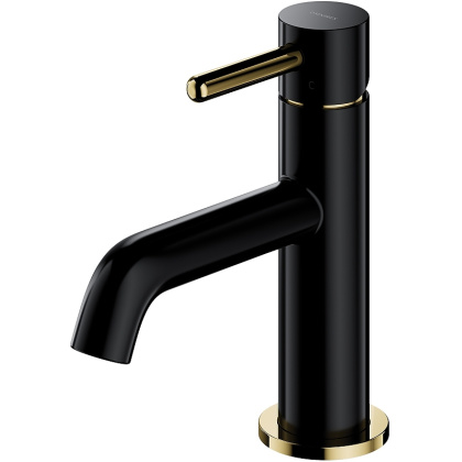 Смеситель для умывальника OMNIRES Y Y1210NBLGL (черный BLH/золото)