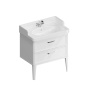 Тумба POMPEI напольная с 2 ящиками 80, белая глянцевая PO.M.80.2\WHT Тумба POMPEI напольная с 2 ящиками 80, белая глянцевая PO.M.80.2\WHT