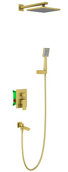 Душевая система Timo Selene SX-3069/17SM скрытого монтажа, золото матовое Душевая система Timo Selene SX-3069/17SM скрытого монтажа, золото матовое