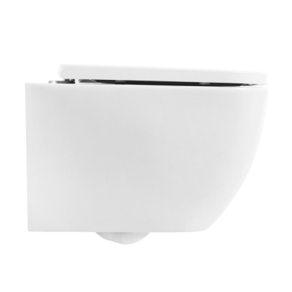 ALPINA Унитаз подвесной безободковый с сиденьем дюропласт soft close, BB10100CHR/SC ALPINA Унитаз подвесной безободковый с сиденьем дюропласт soft close, BB10100CHR/SC