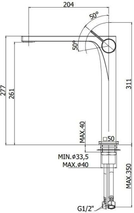 Смеситель для раковины Paffoni Rock RO081CR