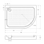 Акриловый поддон BelBagno TRAY-BB-RH-100/80-550-15-W-L Акриловый поддон BelBagno TRAY-BB-RH-100/80-550-15-W-L