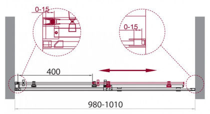 ACQUA-BF-1-100-C-Cr Душевая дверь