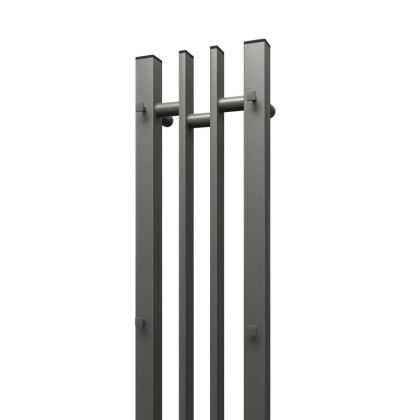 Полотенцесушитель электрический Point Фрея PN20728GB П2 140x800 диммер слева, графит блеск Полотенцесушитель электрический Point Фрея PN20728GB П2 140x800 диммер слева, графит блеск